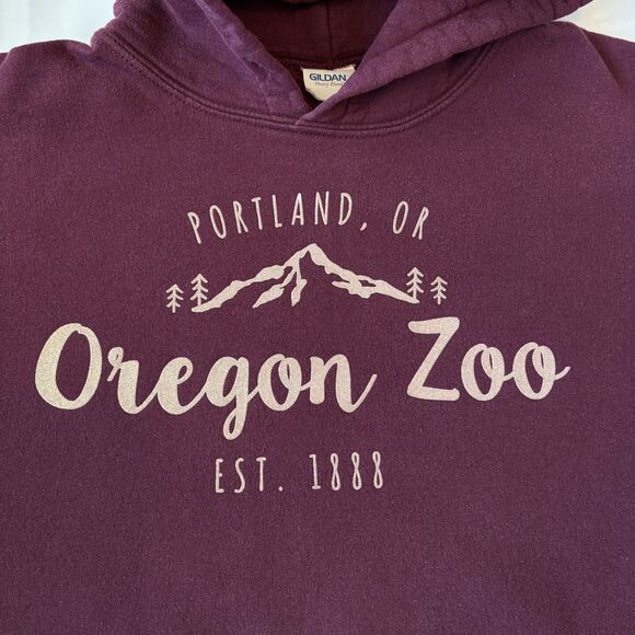 Portland Oregon Purple Hoodie Sweatshirt no size tag Womens L Mens M - Picture 12 of 14